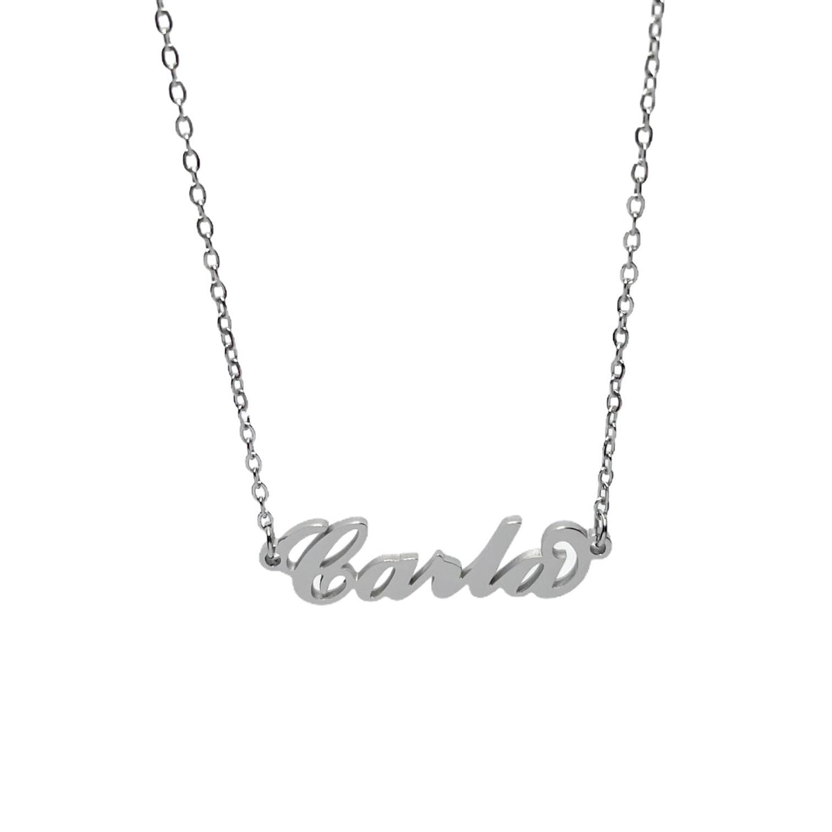 Collana in acciaio con il nome   A-G