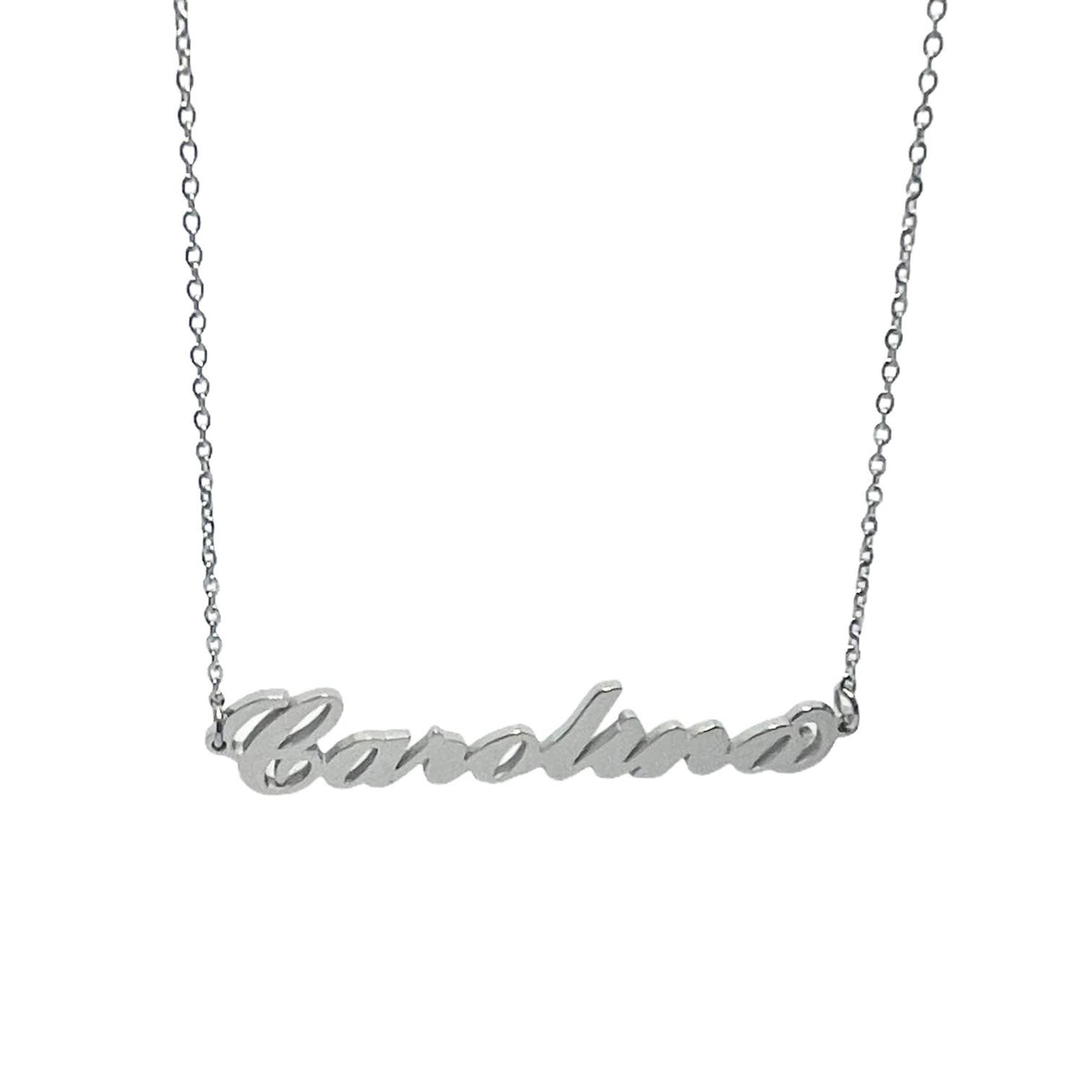Collana in acciaio con il nome   A-G