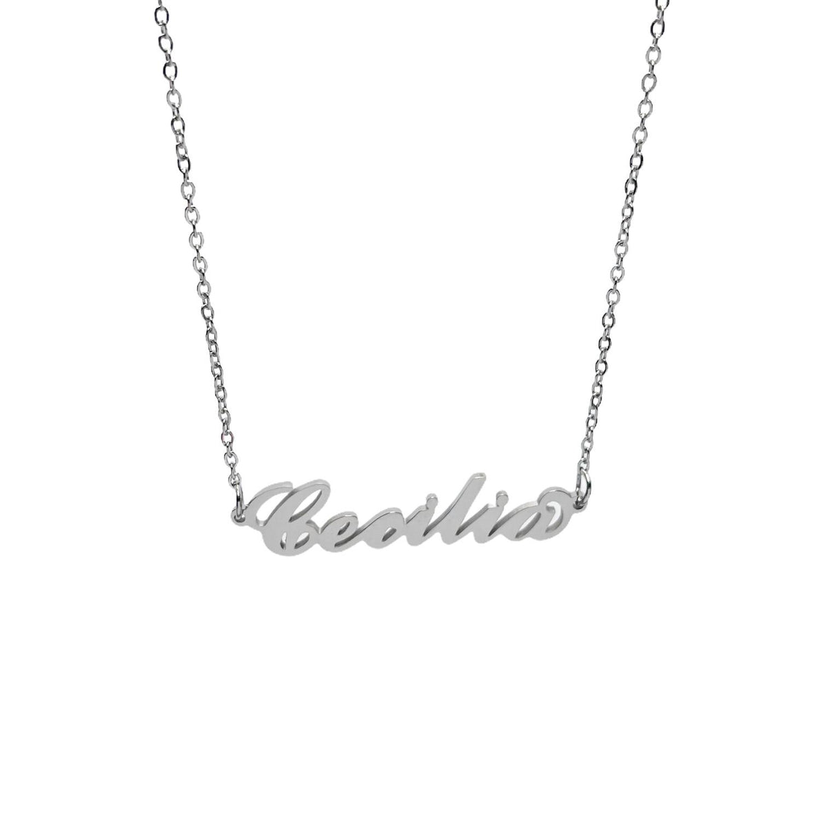 Collana in acciaio con il nome   A-G
