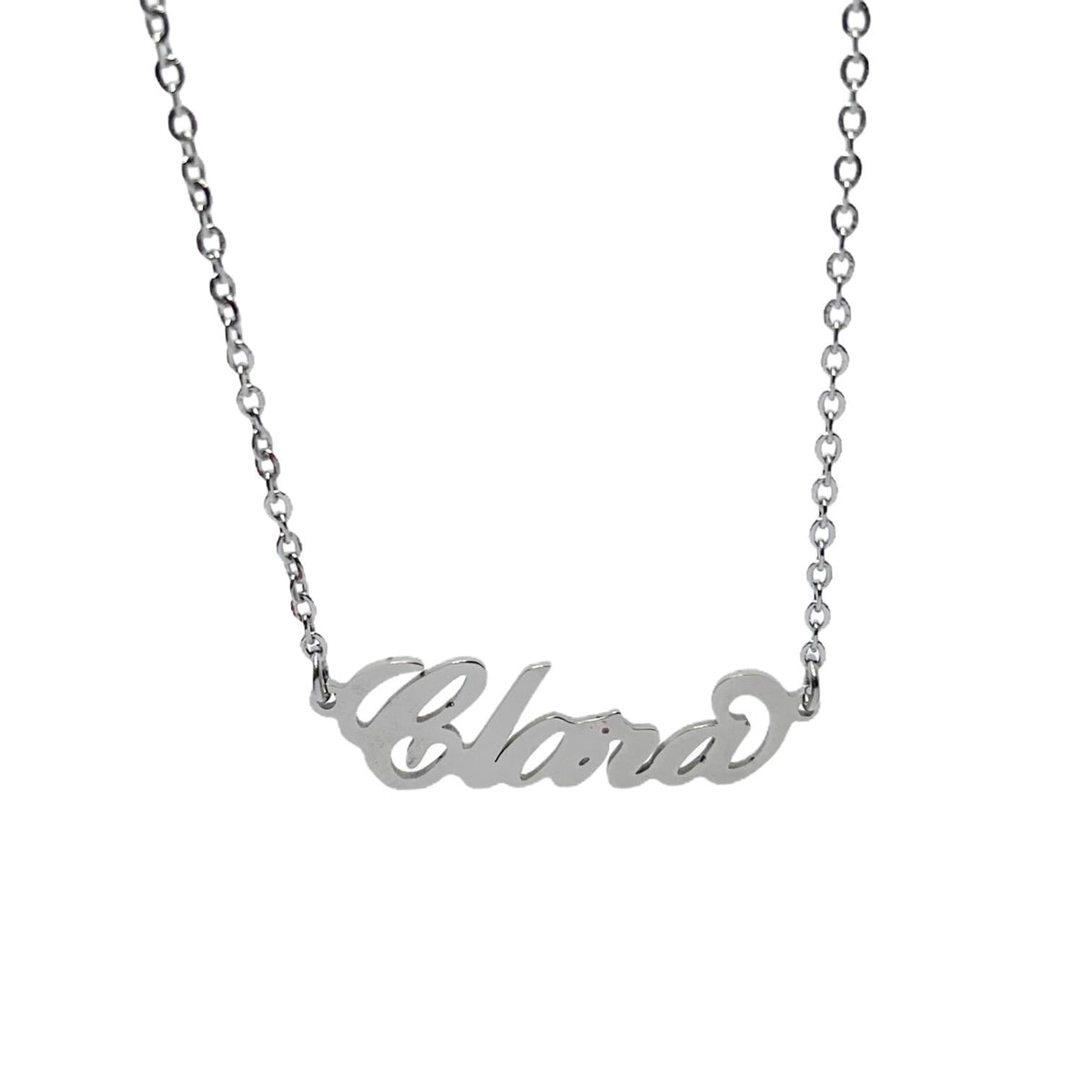 Collana in acciaio con il nome   A-G