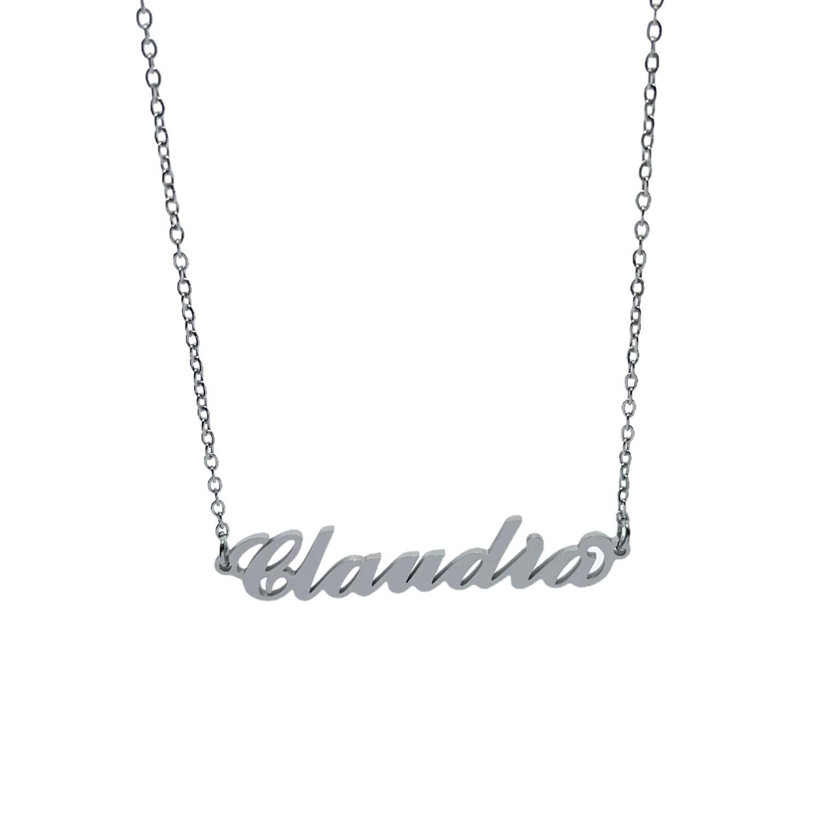 Collana in acciaio con il nome   A-G