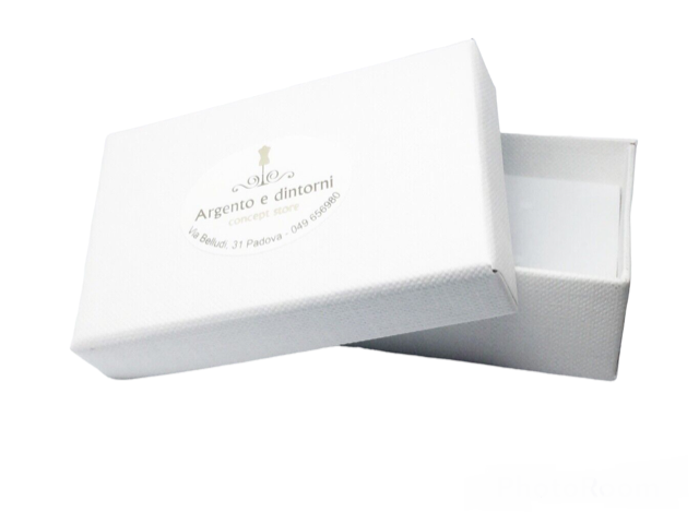 Collana iniziale cubo colore argento