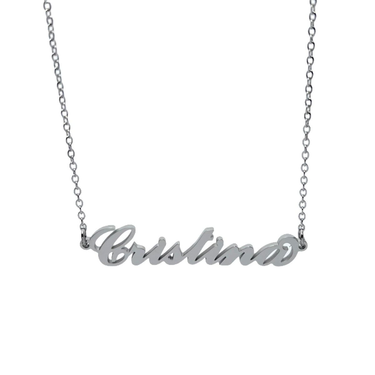 Collana in acciaio con il nome   A-G