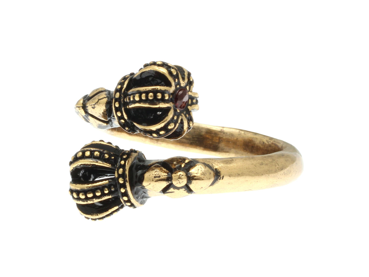 anello piccole corone alcozer stile antico regolabile