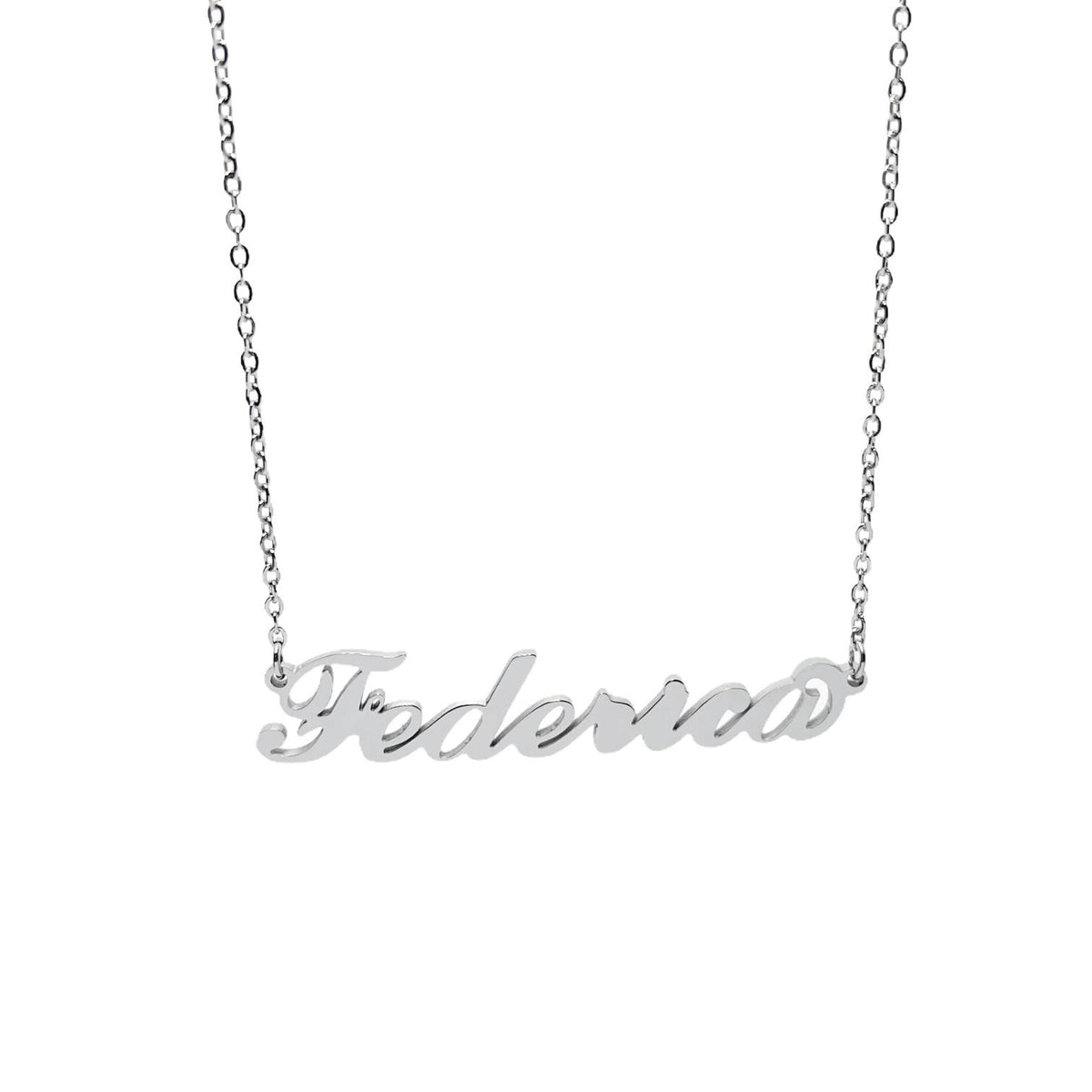 Collana in acciaio con il nome   A-G