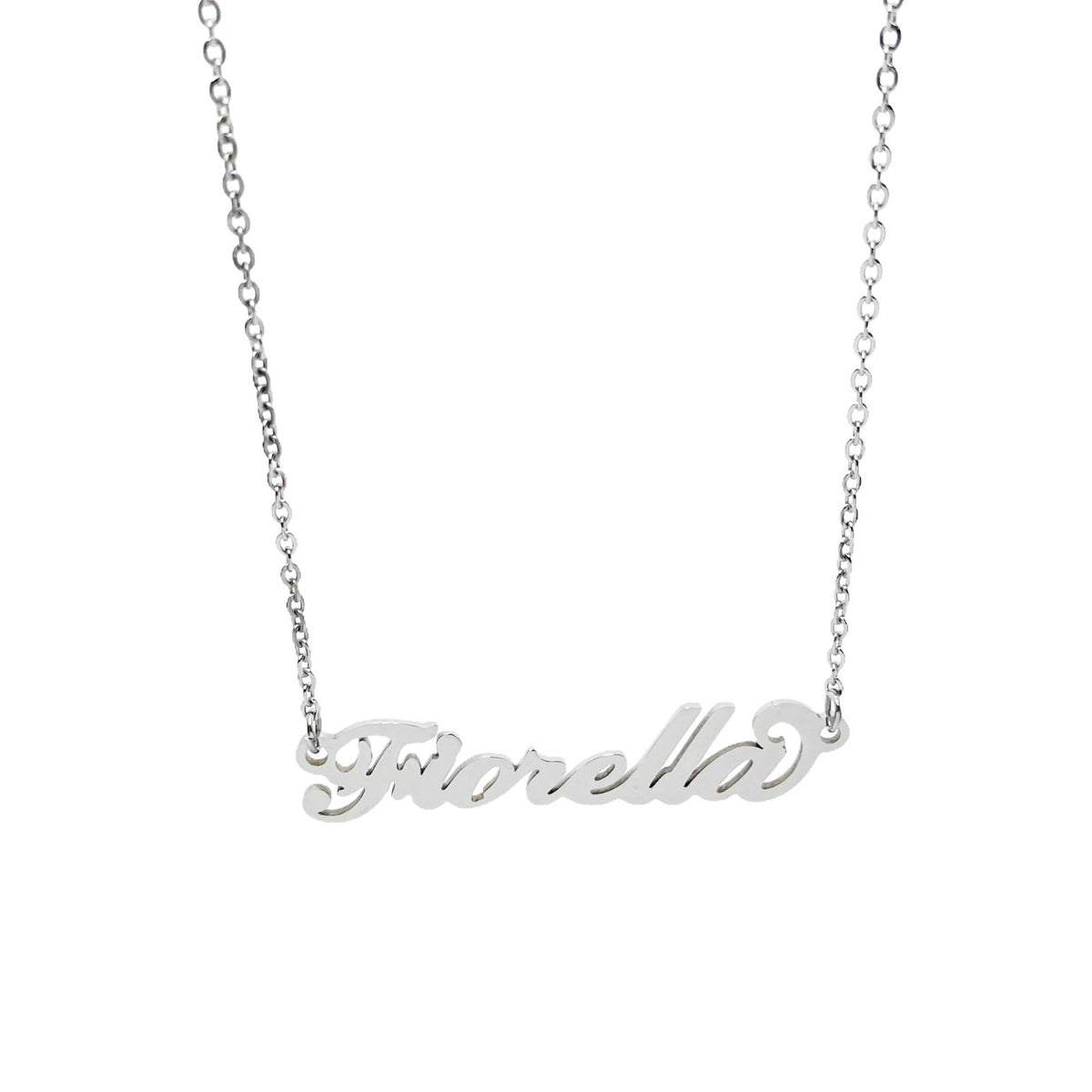 Collana in acciaio con il nome   A-G