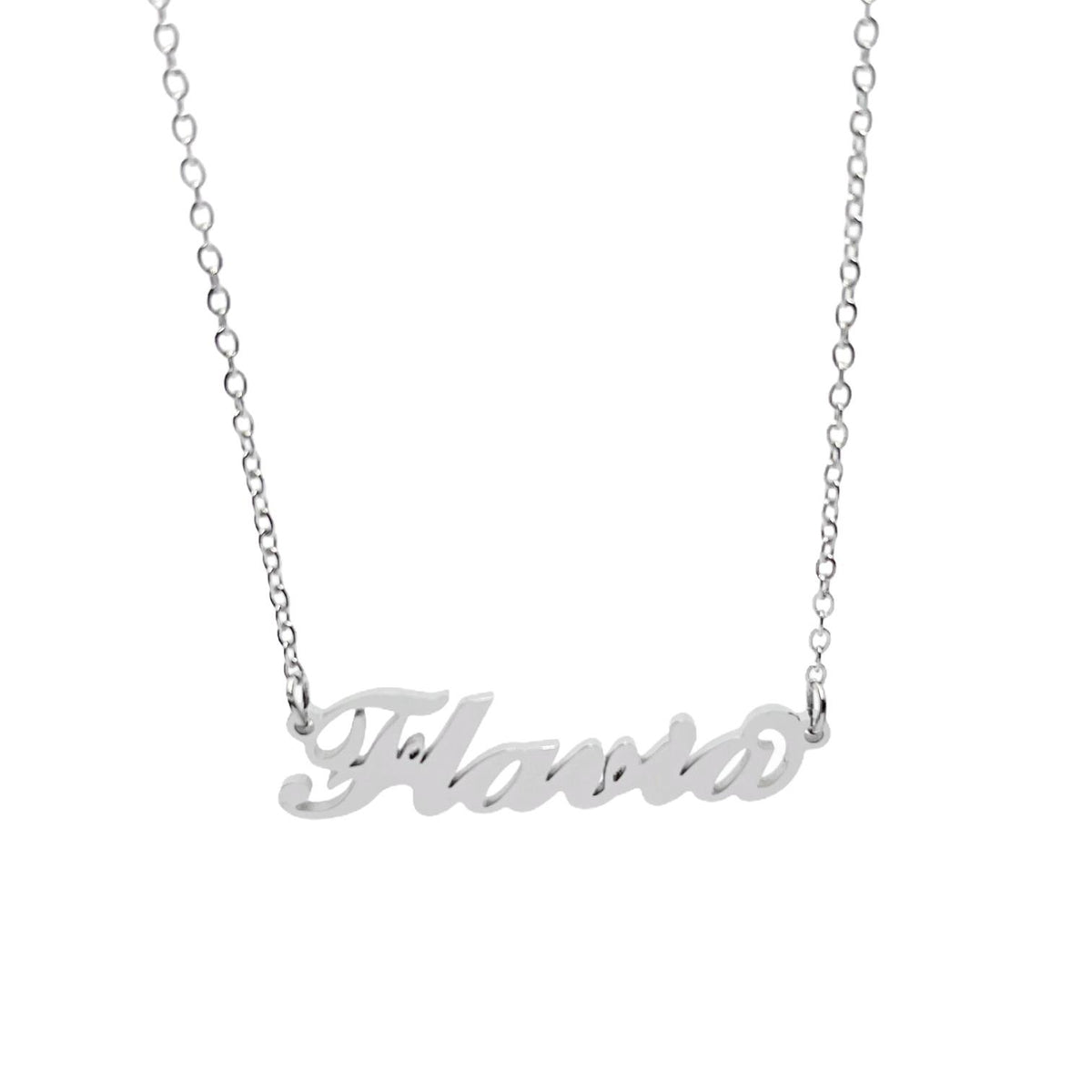Collana in acciaio con il nome   A-G