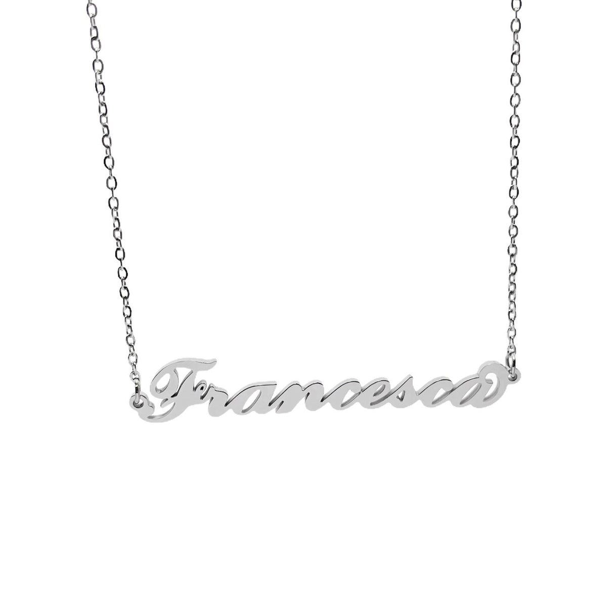 Collana in acciaio con il nome   A-G