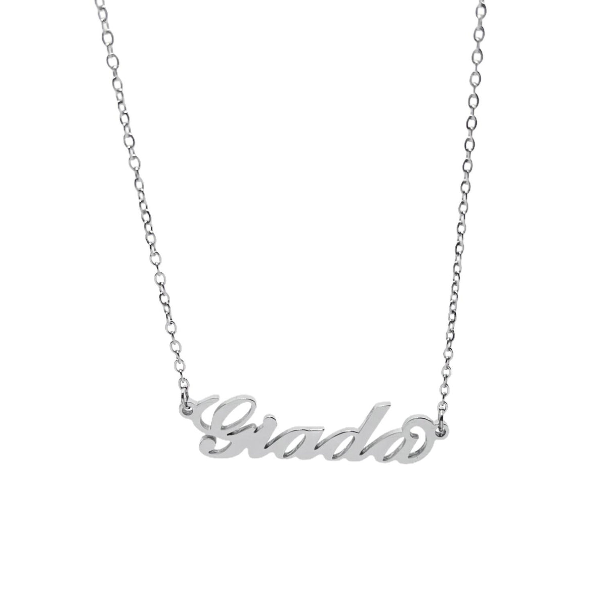 Collana in acciaio con il nome   A-G