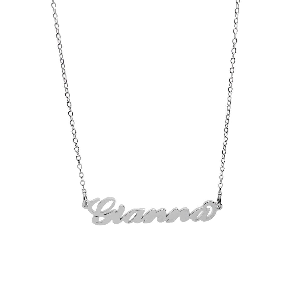 Collana in acciaio con il nome   A-G