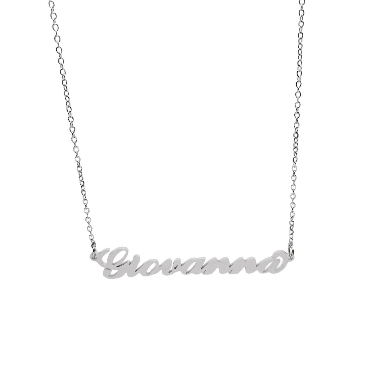 Collana in acciaio con il nome   A-G