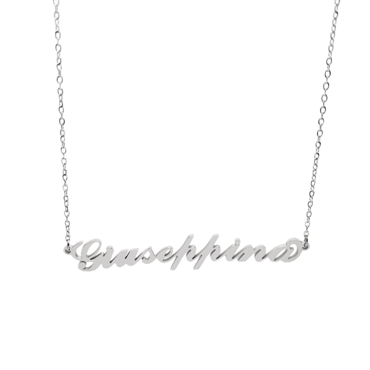 Collana in acciaio con il nome   A-G