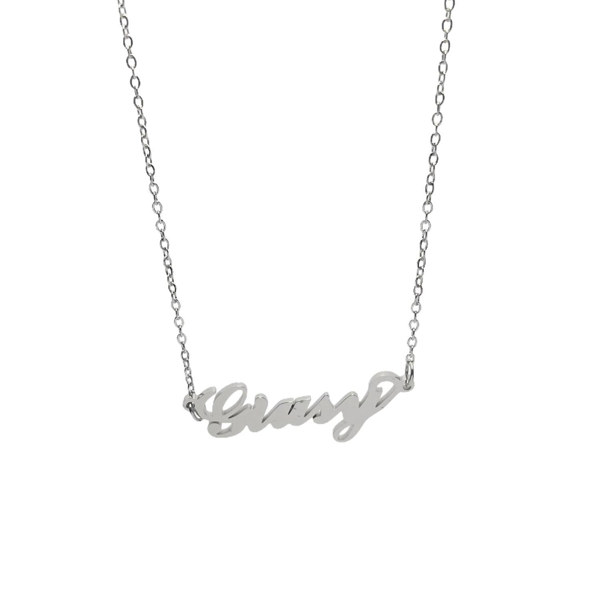 Collana in acciaio con il nome   A-G