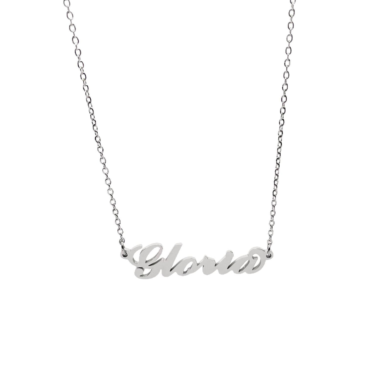 Collana in acciaio con il nome   A-G