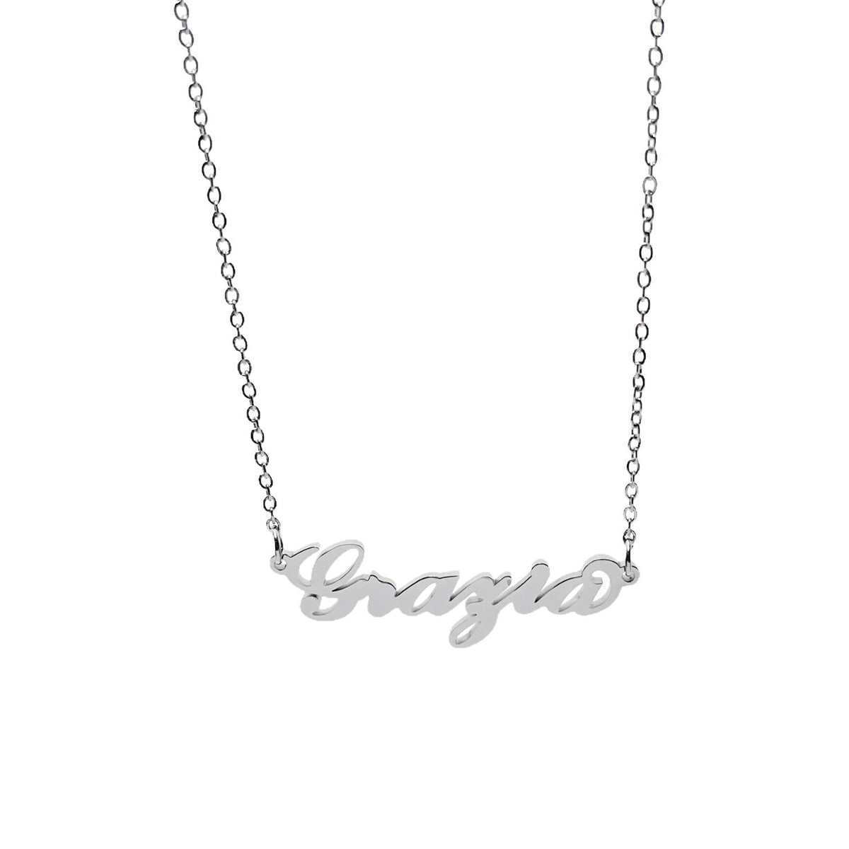 Collana in acciaio con il nome   A-G