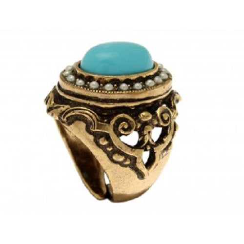 anello alcozer turchese perle
