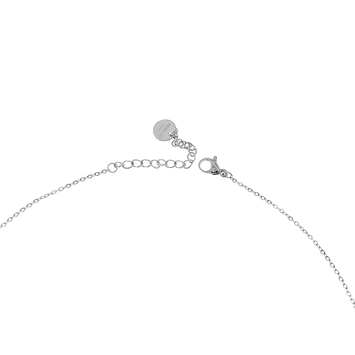 Collana famiglia con cuoricino in acciaio inossidabile