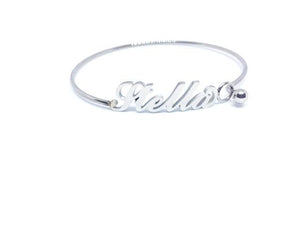 Bracciale rigido con nome Stella in acciaio inossidabile anallergico