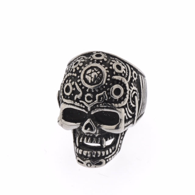 anello uomo donna teschio in acciaio