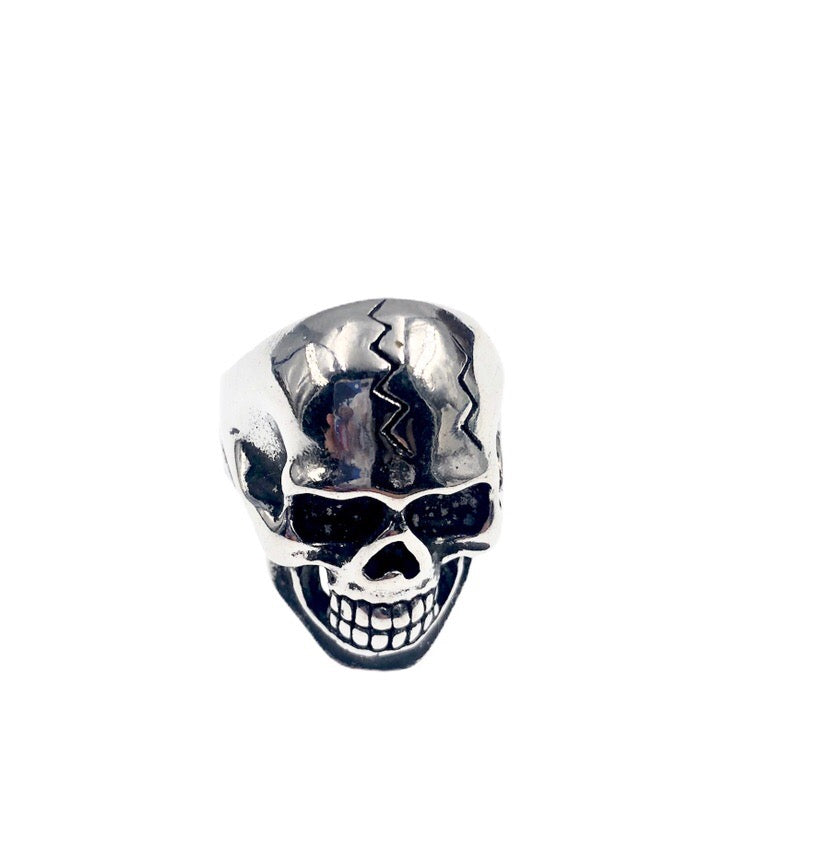 anello teschio uomo acciaio