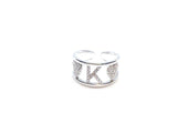 anello con iniziale del nome lettera k