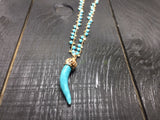 Collana girocollo con cornetto rosso