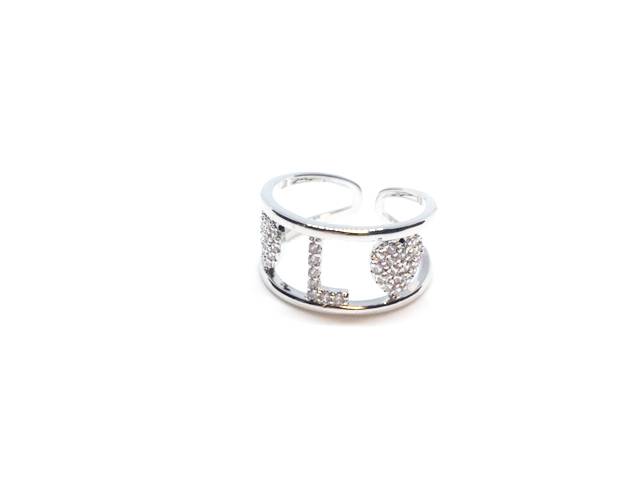 anello con iniziale del nome lettera l