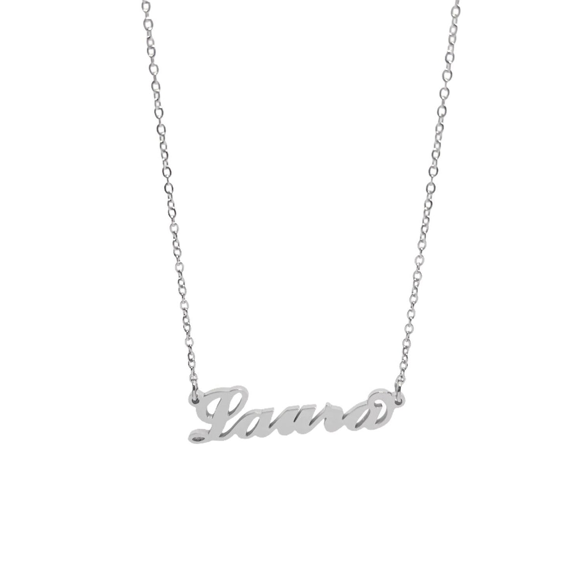 Collana in acciaio con il nome   A-G