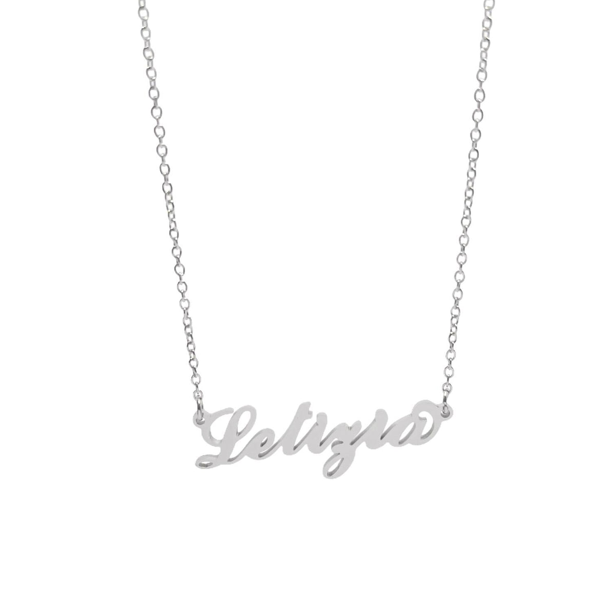 Collana in acciaio con il nome   A-G