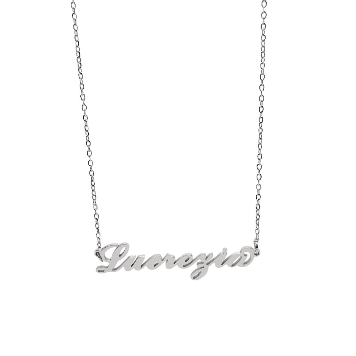 Collana in acciaio con il nome H-Z