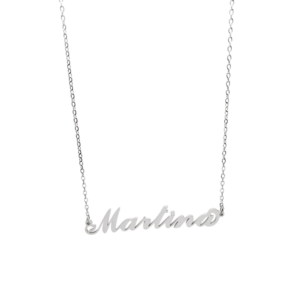 Collana in acciaio con il nome H-Z