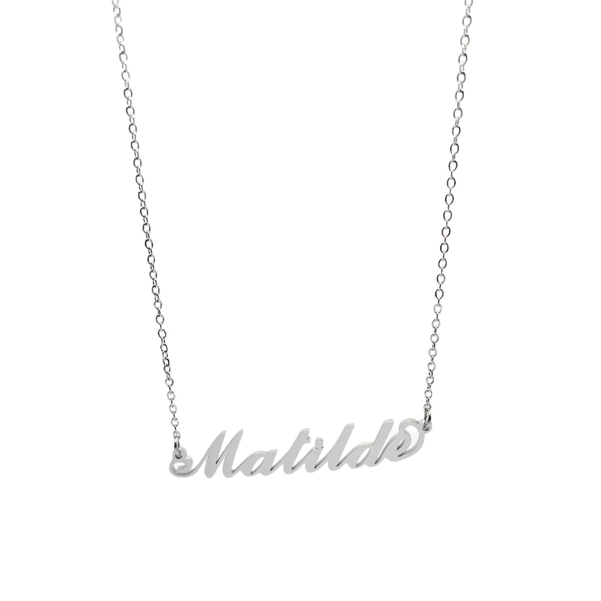 Collana in acciaio con il nome H-Z