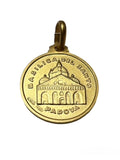 Medaglia di Sant' Antonio in argento 925 placcato oro S. Antonio da Padova