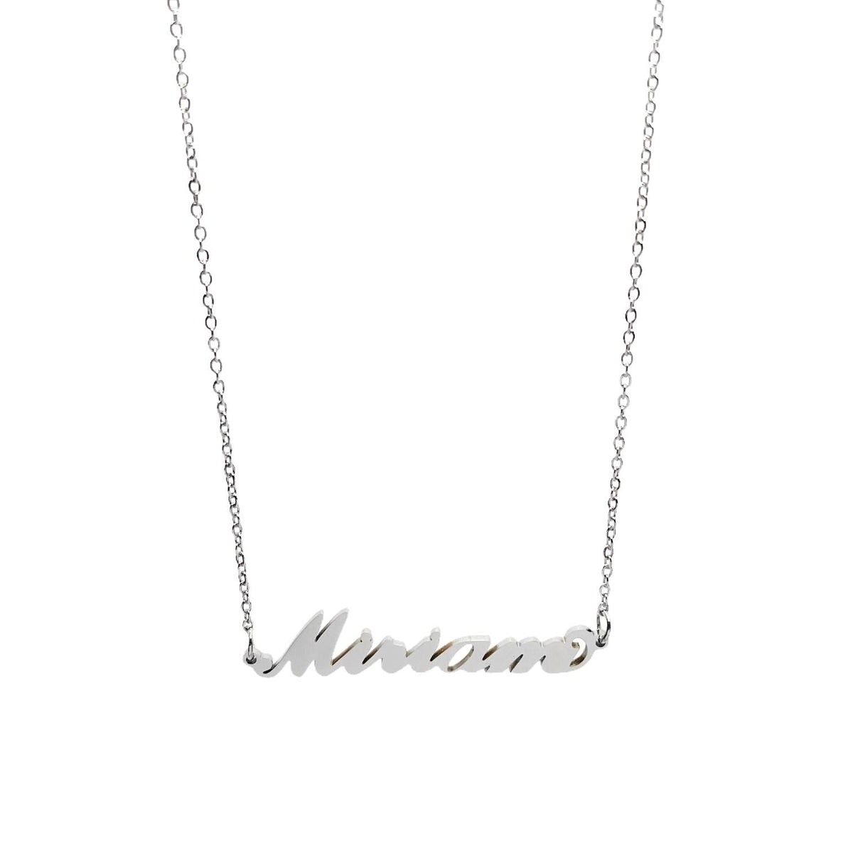 Collana in acciaio con il nome H-Z