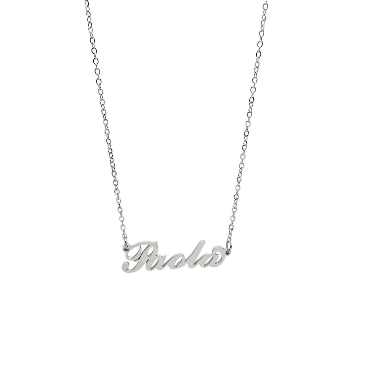 Collana in acciaio con il nome H-Z