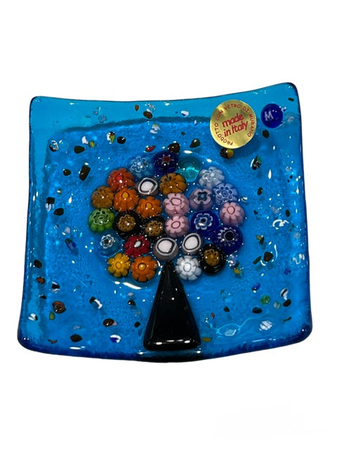 Piattino in vetro di Murano con Albero della vita