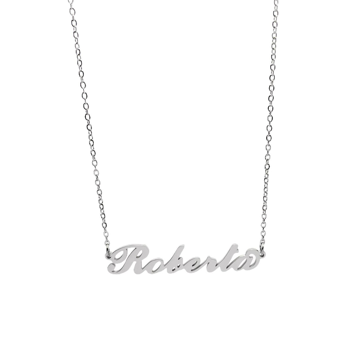 Collana in acciaio con il nome H-Z
