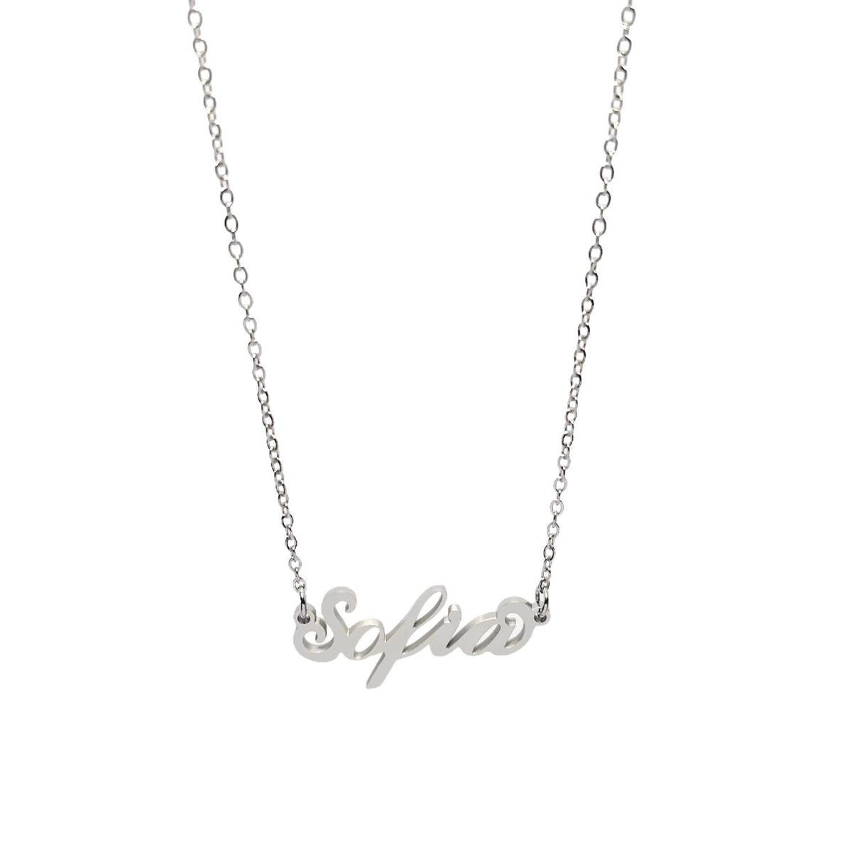 Collana in acciaio con il nome H-Z