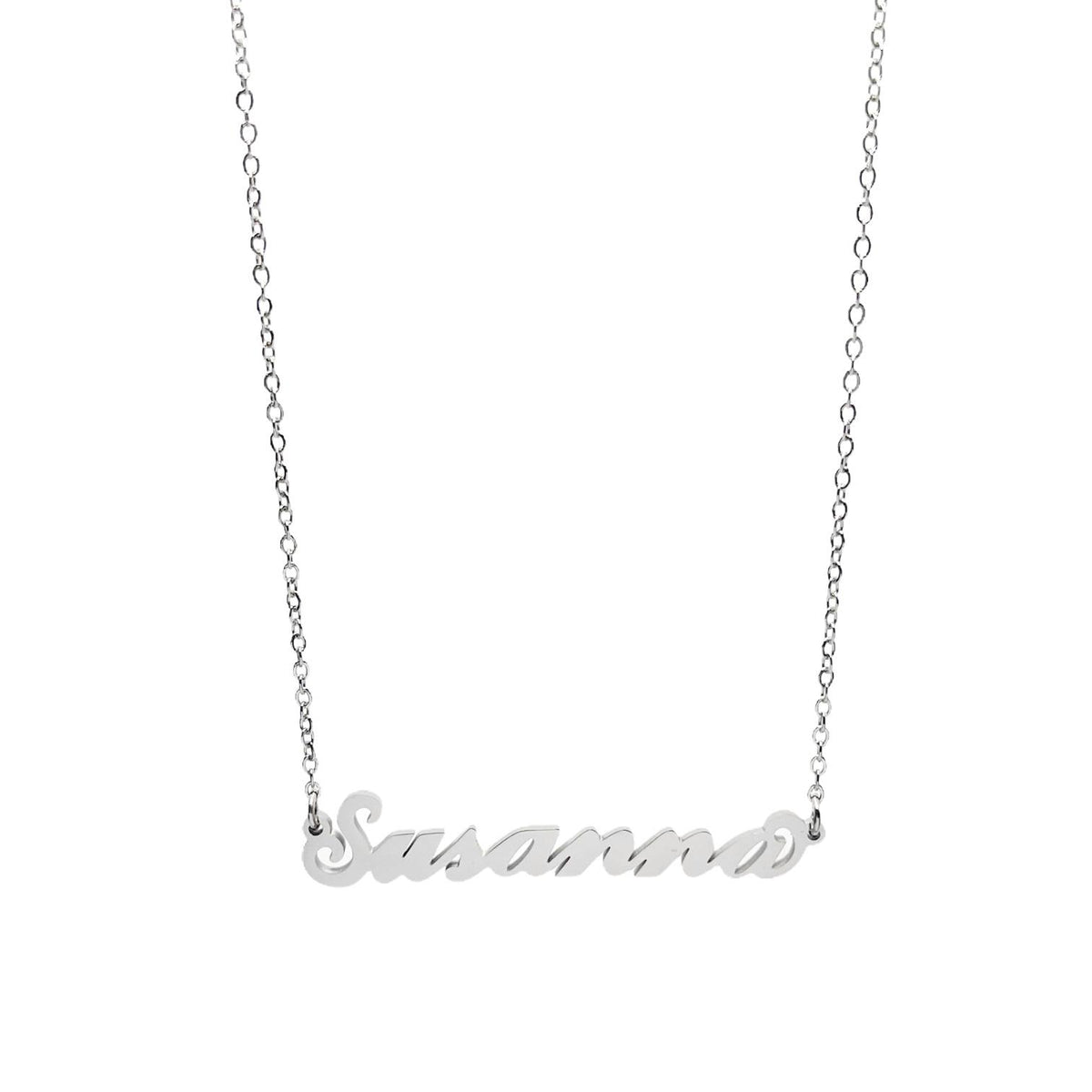 Collana in acciaio con il nome H-Z