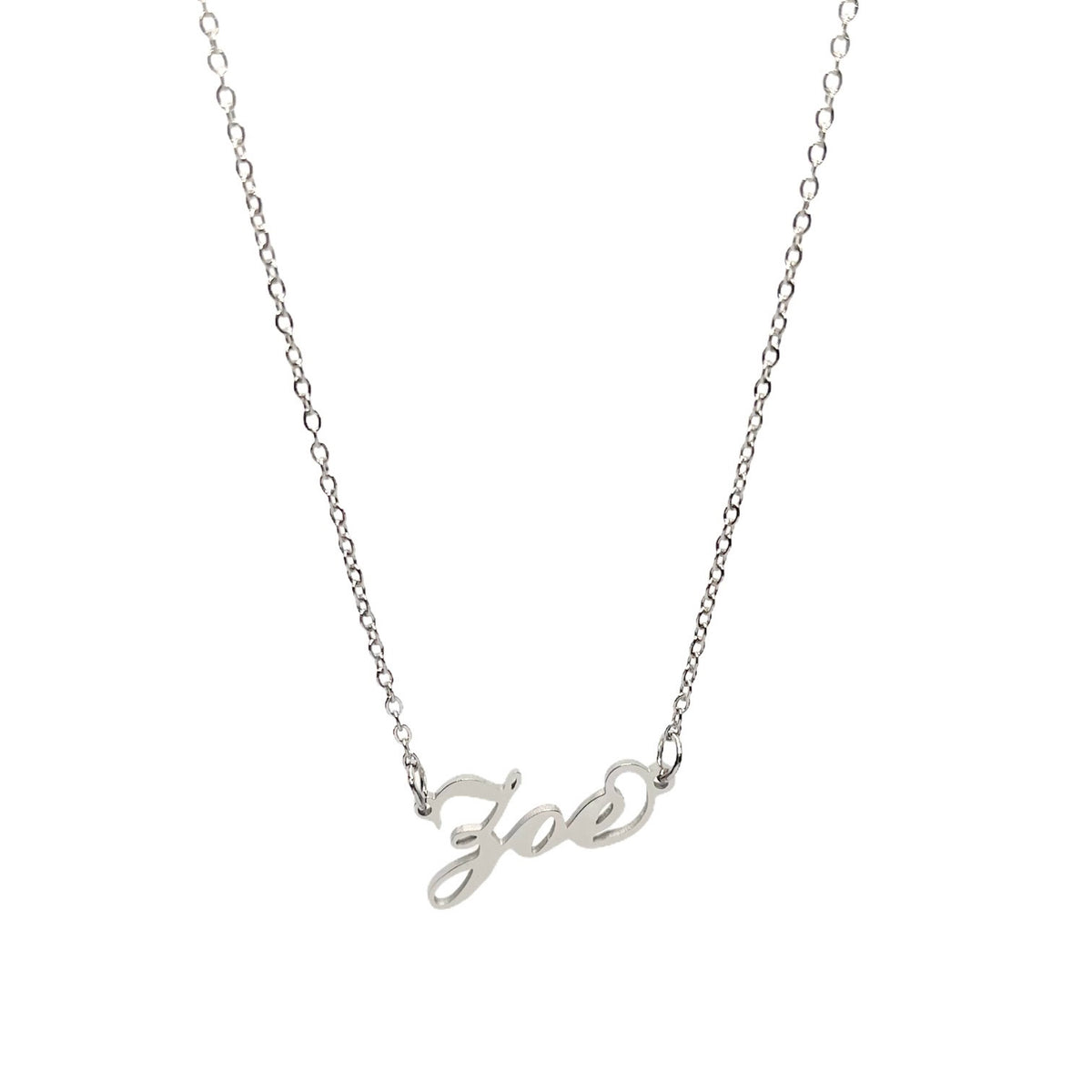 Collana in acciaio con il nome H-Z
