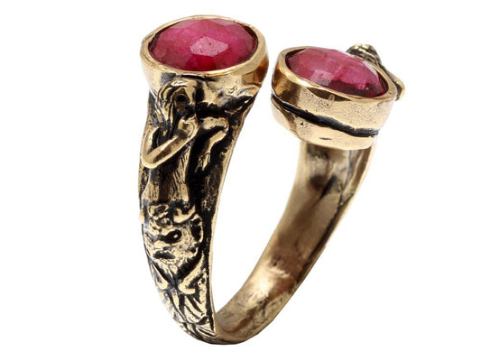 anello polena corindone rosso alcozer contrariè