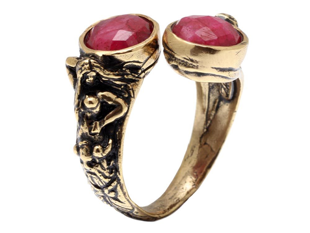 anello polena corindone rosso alcozer contrariè