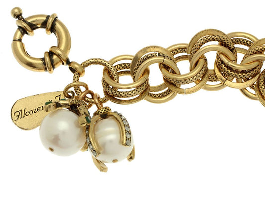 Bracciale Alcozer due perle e strass