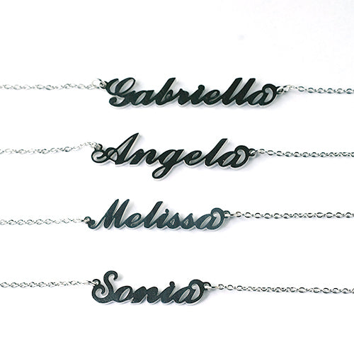 Collana in acciaio con il nome   A-G