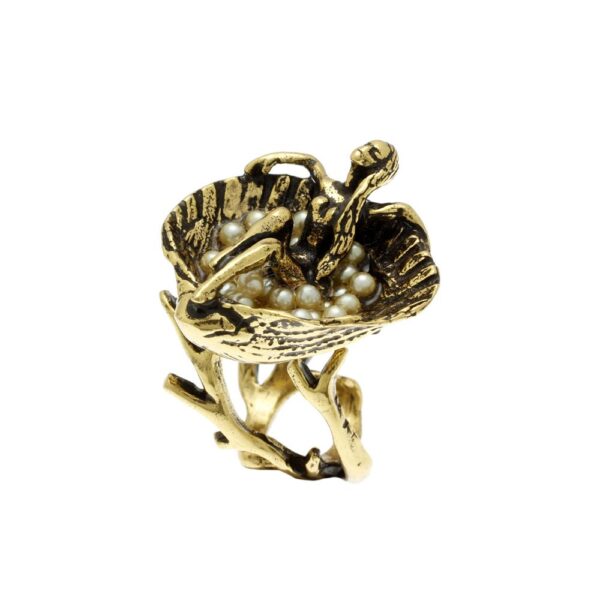 Anello conchiglia perle Alcozer
