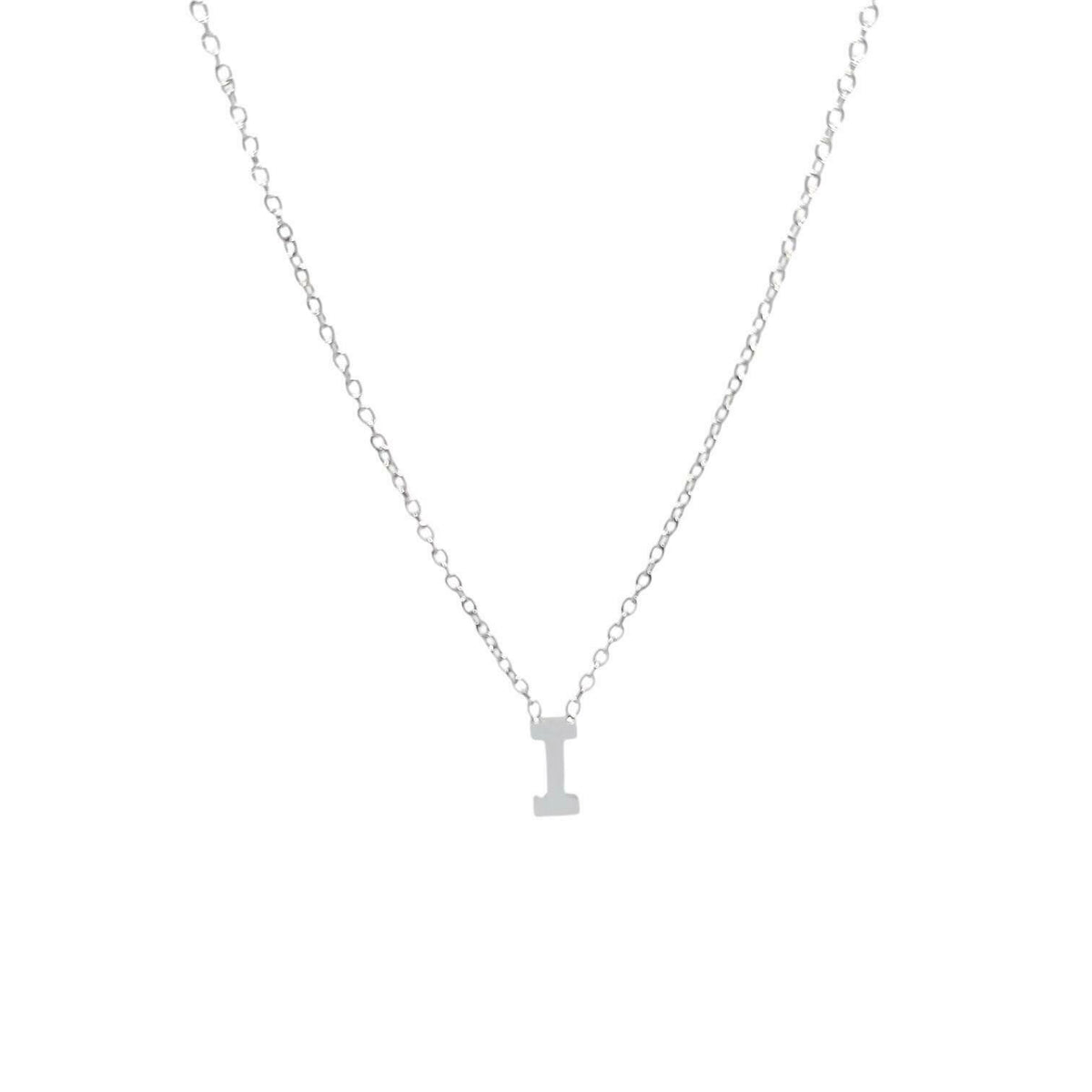 Collana con iniziale del nome in acciaio inossidabile anallergico regolabile