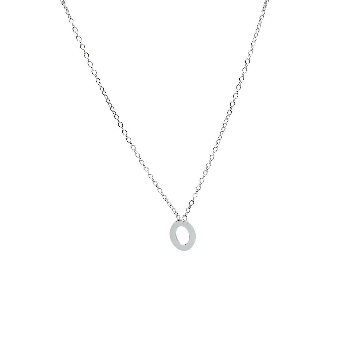 Collana con iniziale del nome in acciaio inossidabile anallergico regolabile