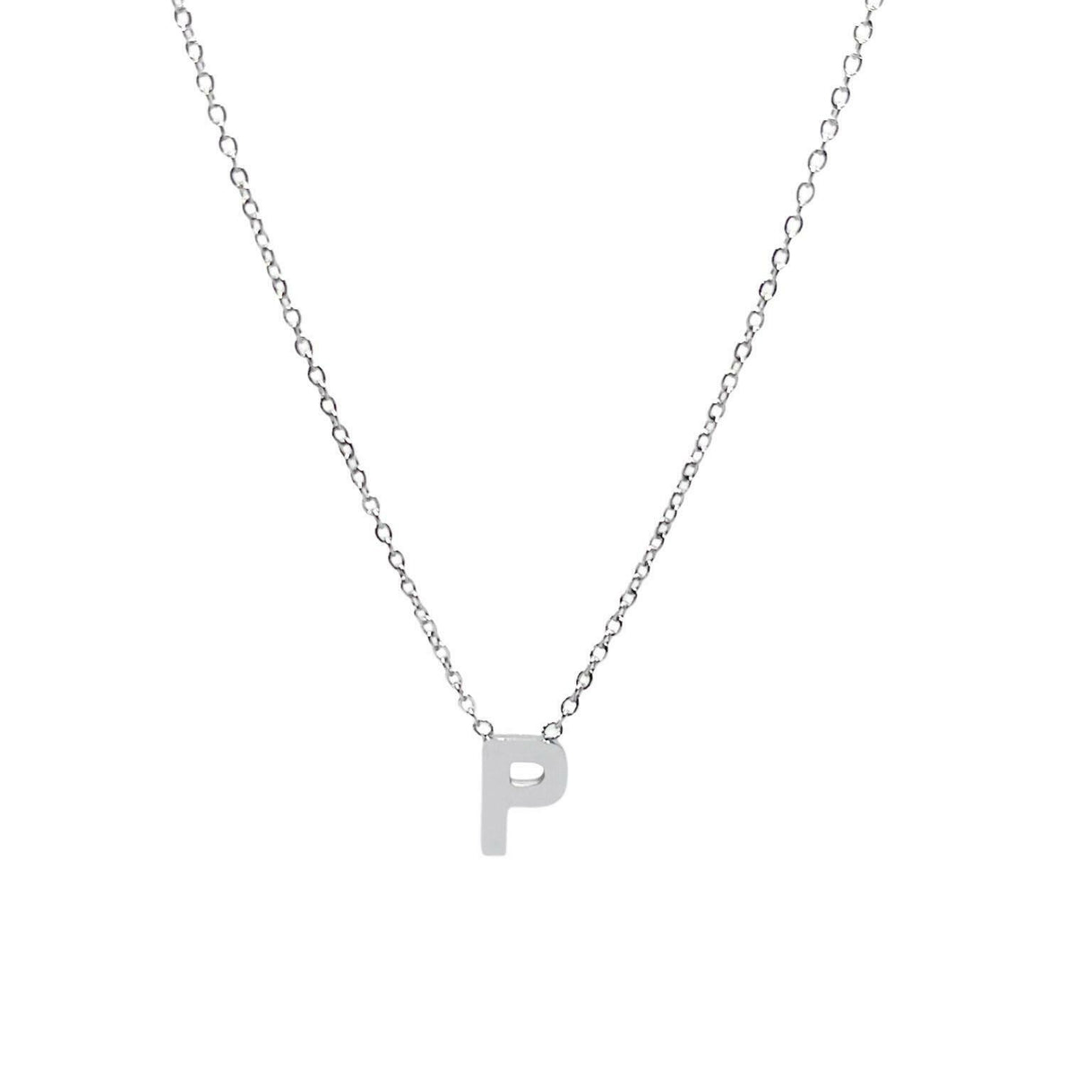 Collana con iniziale del nome in acciaio inossidabile anallergico regolabile