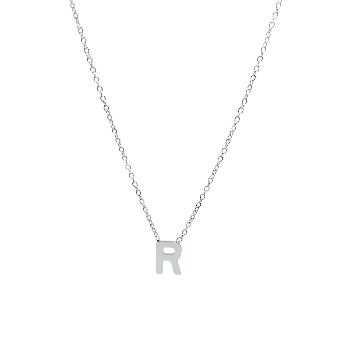 Collana con iniziale del nome in acciaio inossidabile anallergico regolabile
