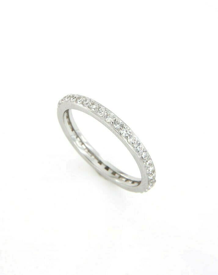 anello fedina eternity zirconi bianchi 